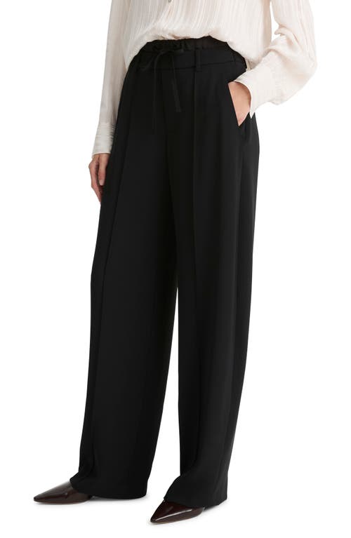 Shop Vince Double Waistband Pants In Black