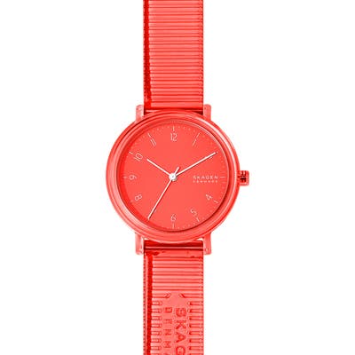 Skagen Aaren Clear Strap Watch,