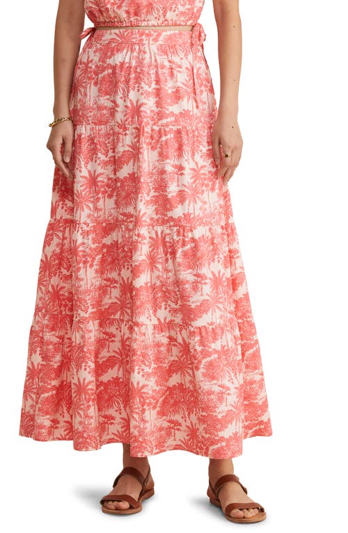 vineyard vines Tiered Maxi Skirt in Toile - Rum Runner at Nordstrom, Size X-Small
