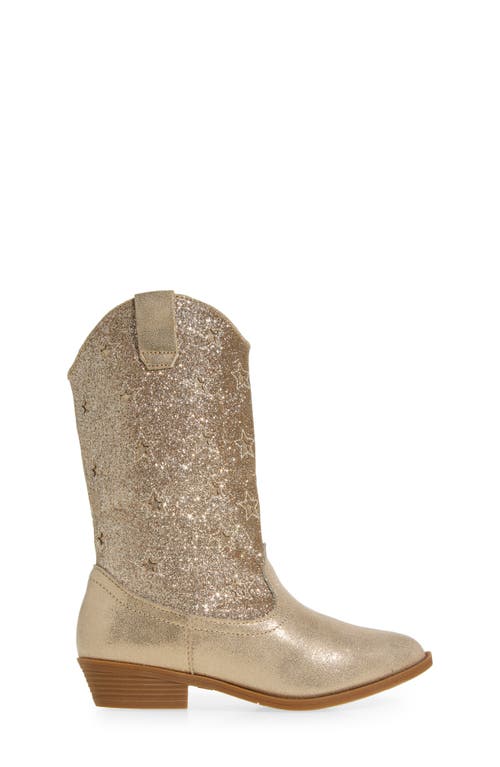 Shop Tucker + Tate Kids' Charli Cowboy Boot In Gold Glitter