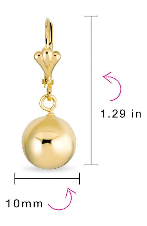 Bling Jewelry Classic Elegant Simple Round Drop Earrings In Gold-tone