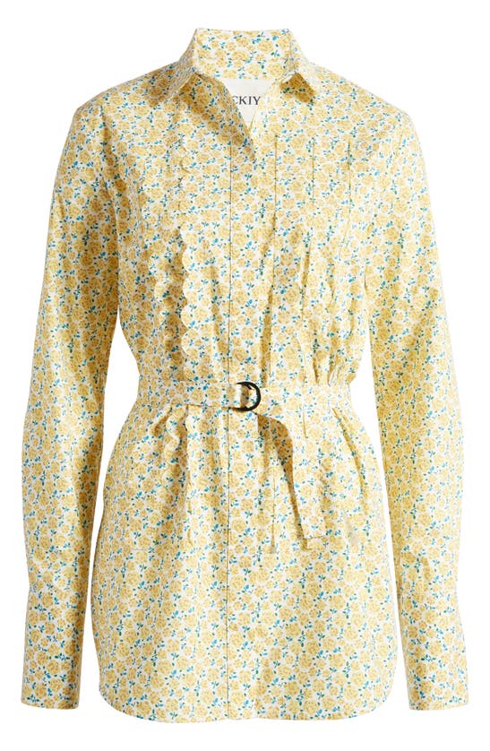 Shop Nackiyé X Liberty London Island Girl Cotton Shirt In Lemon Blossom
