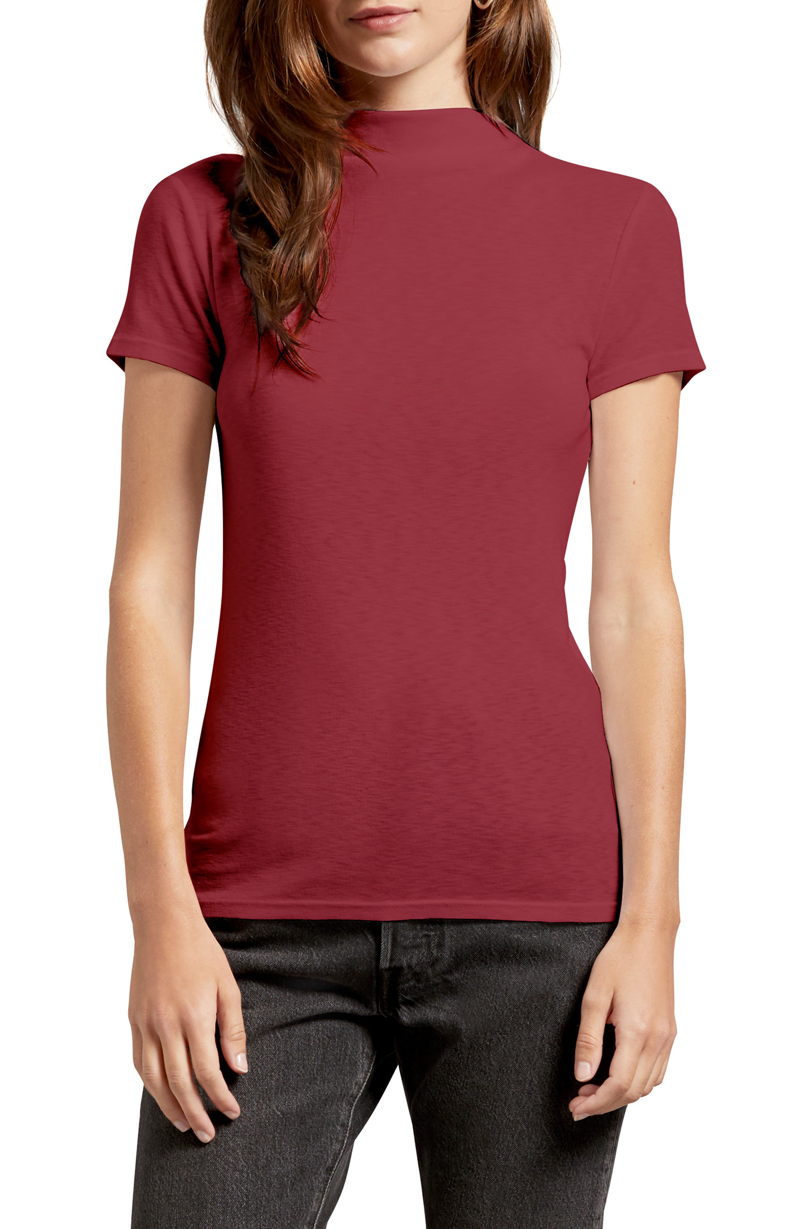 mock neck cap sleeve top