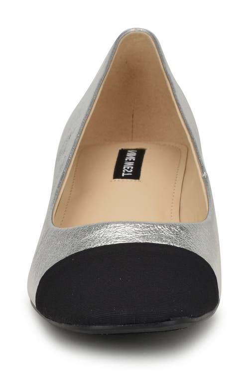 Nine West Sophe Cap Toe Pump In Silver