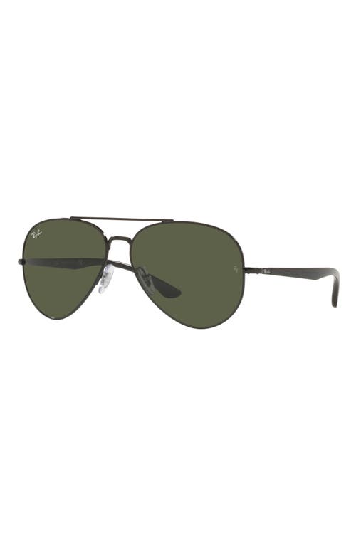 Shop Ray Ban Ray-ban 58mm Pilot Sunglasses In Black/green