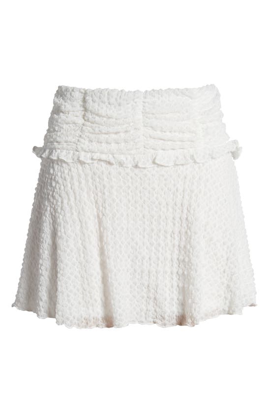 Shop Something New Mila Textured Miniskirt In Snow White