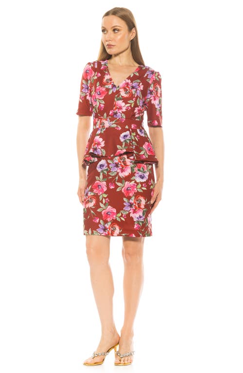 Alexia Admor Atlas Dress In Red Floral