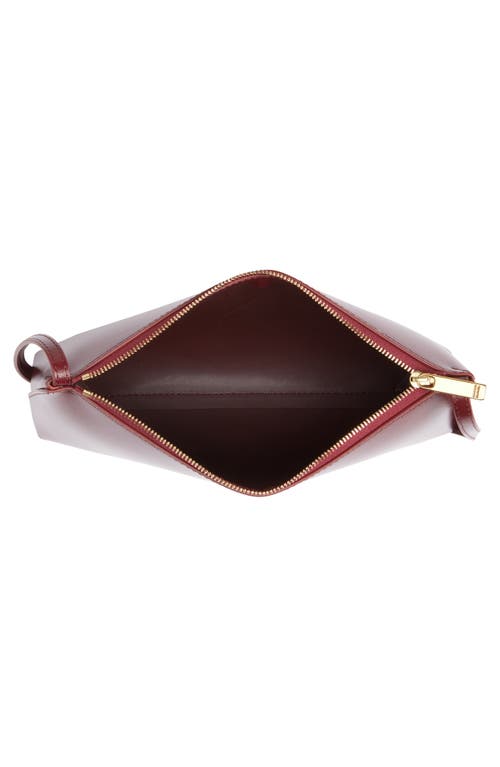 Mansur Gavriel Gaia Leather Shoulder Bag In Claret