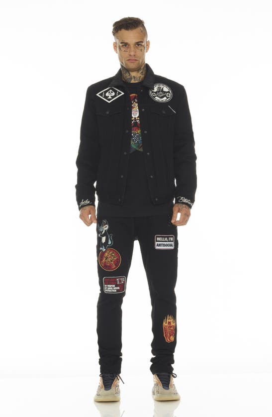 Cult Of Individuality Rocker Slim Rigid Jeans In Black
