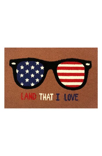 R16 Home Land That I Love Doormat In Tan Multi