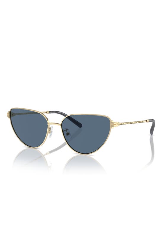 Tory Burch 56mm Cat Eye Sunglasses In Lt Gold
