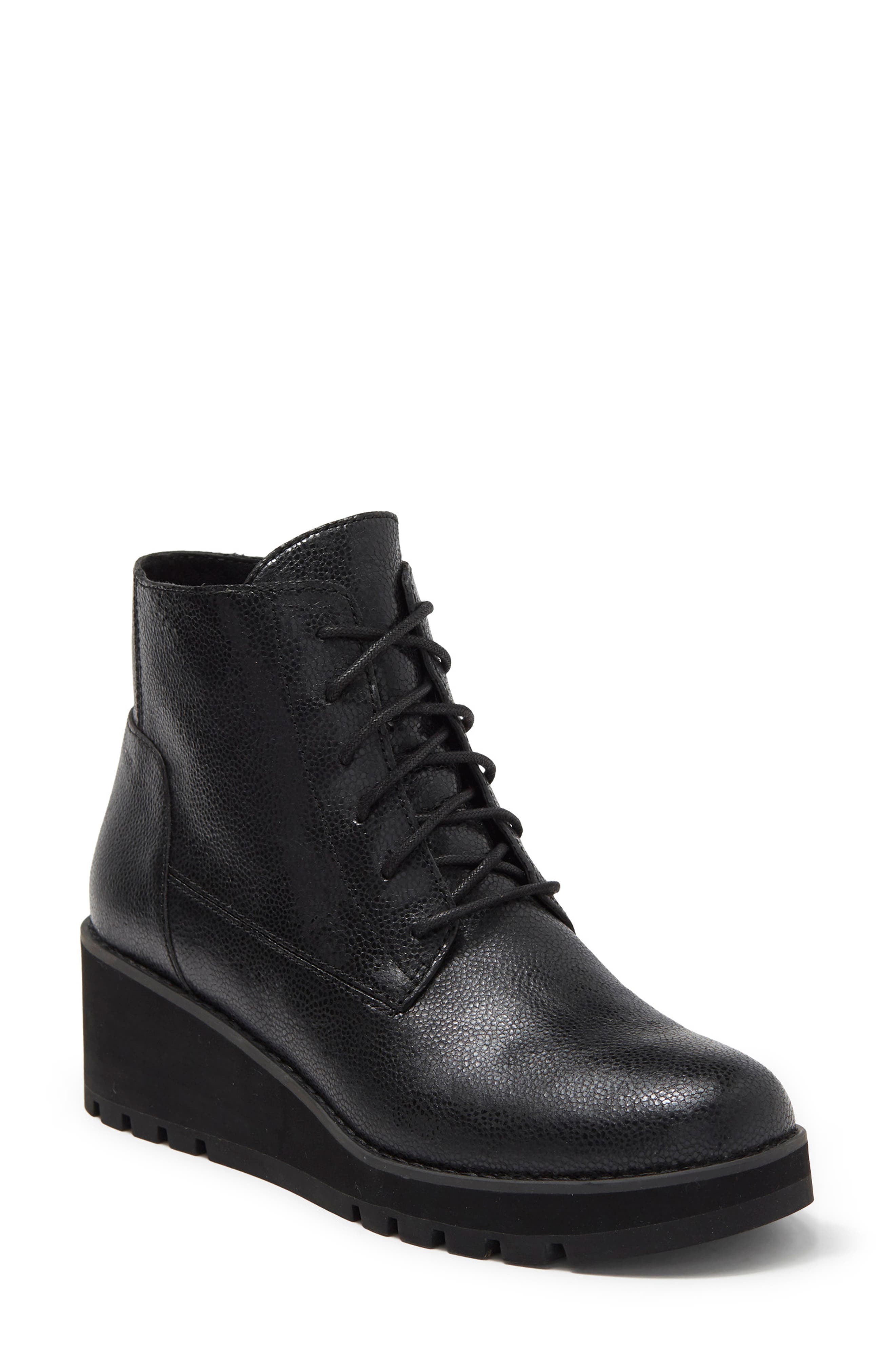 eileen fisher lace up boots