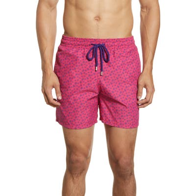 Vilebrequin Micro Ronde Des Tortes Packable Swim Trunks, Pink