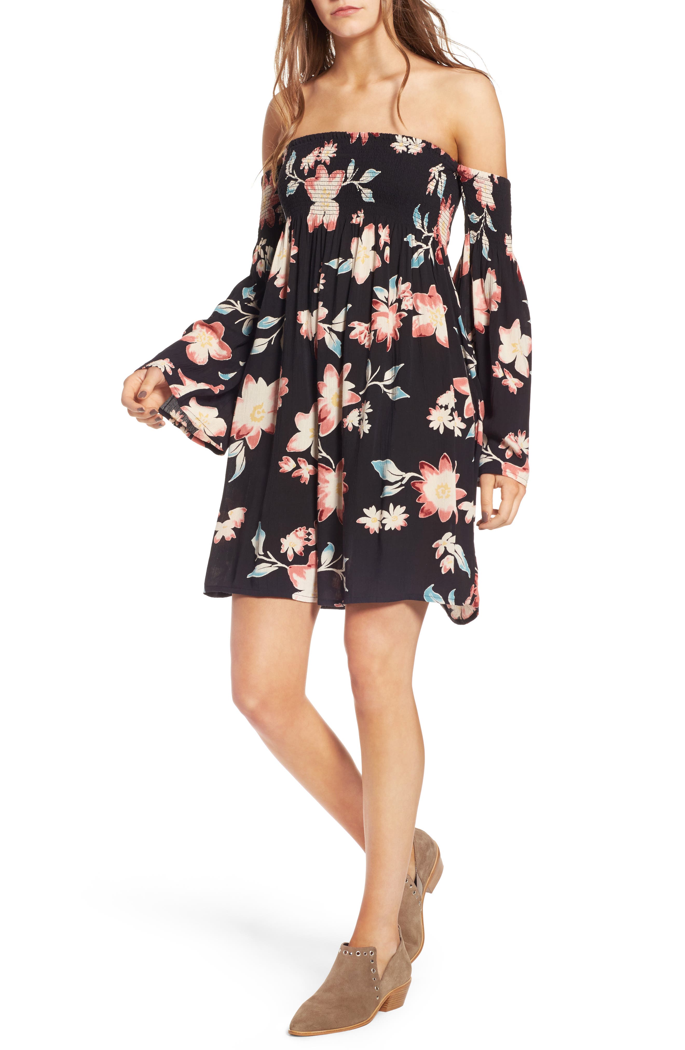 billabong off the shoulder dress