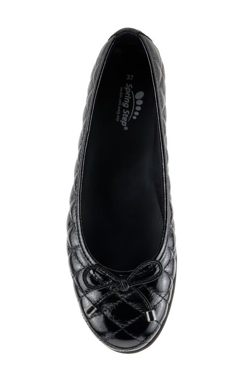 Shop Spring Step Ballequina Quilted Loafer In Black Patent