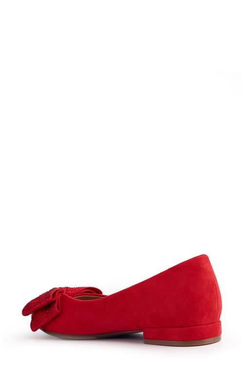 Shop Me Too Alize Bow Pointed Toe Flat In Red