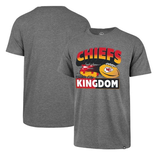 Men's '47 Heather Gray Kansas City Chiefs Chiefs Kingdom Super Rival T-Shirt