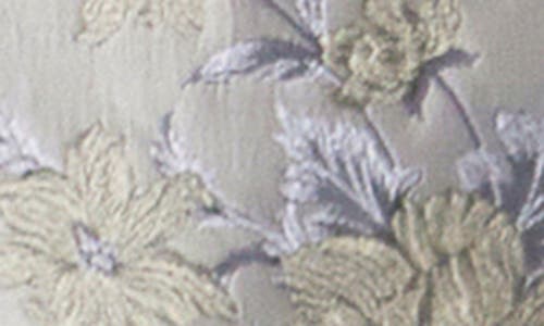 Endless Rose Floral Jacquard Midi Dress In Taupe Multi/black