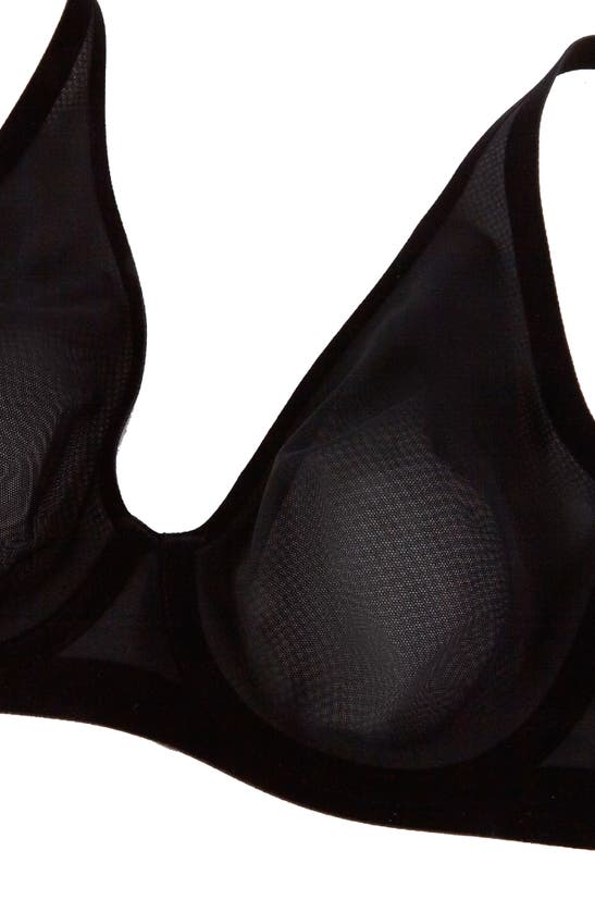 Shop Wolford Tulle Underwire T-shirt Bra In Black