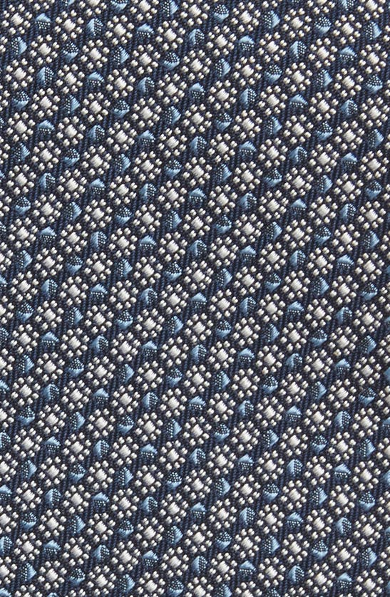 Zegna Ties Floral Geometric Jacquard Mulberry Silk Tie In Lightblue