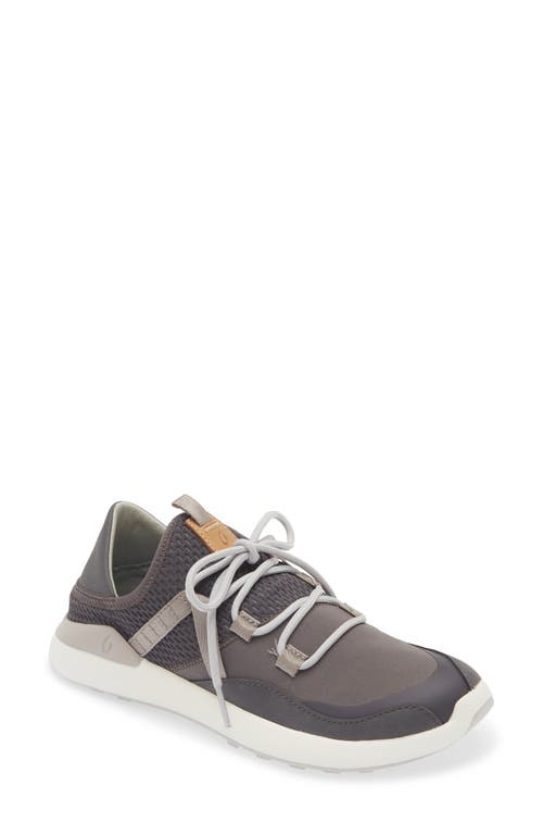 Olukai Kawela Waterproof Spikeless Golf Shoe In Pavement/mist Grey