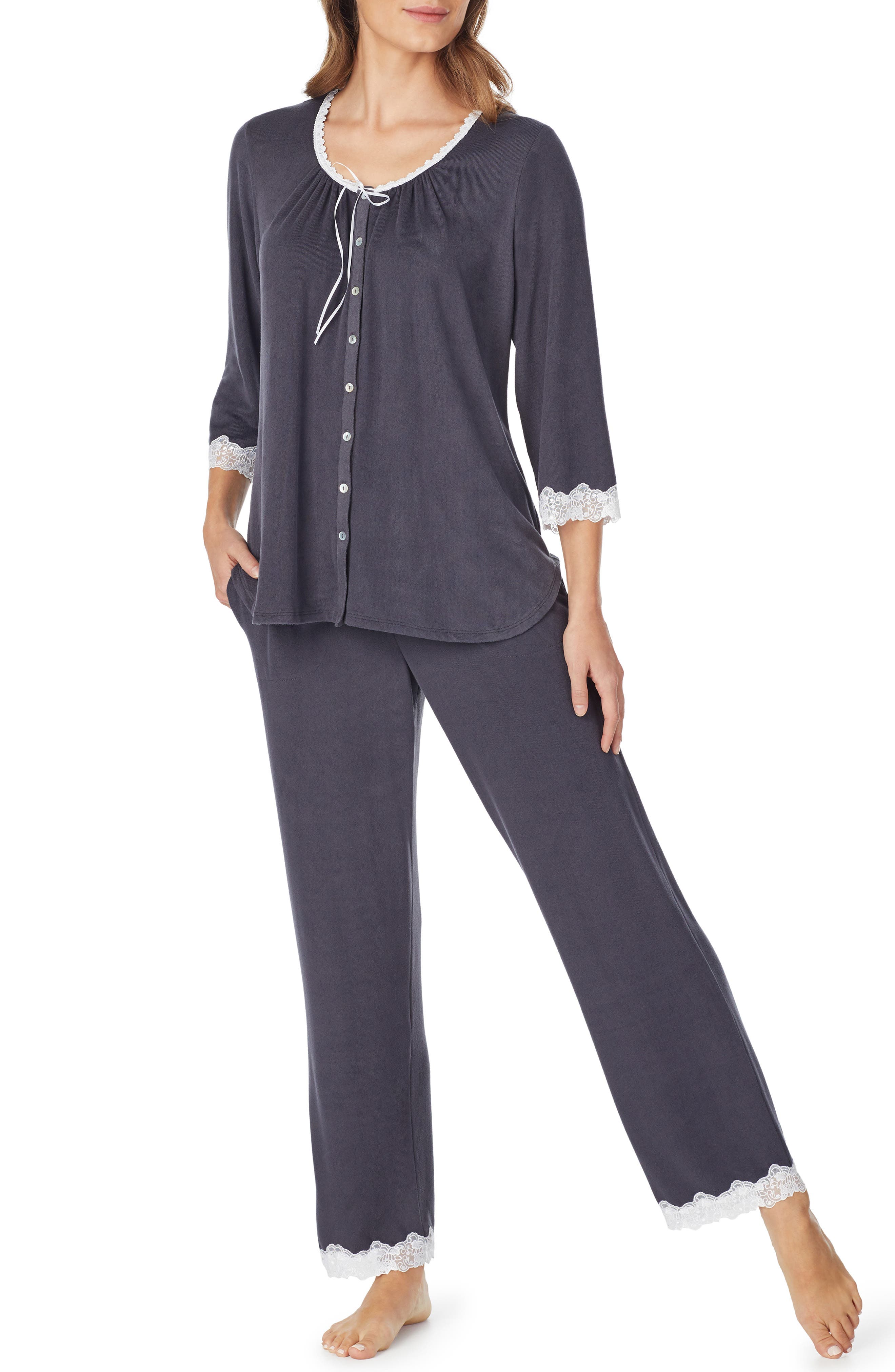 Eileen West Button Front Knit Pajamas Nordstrom