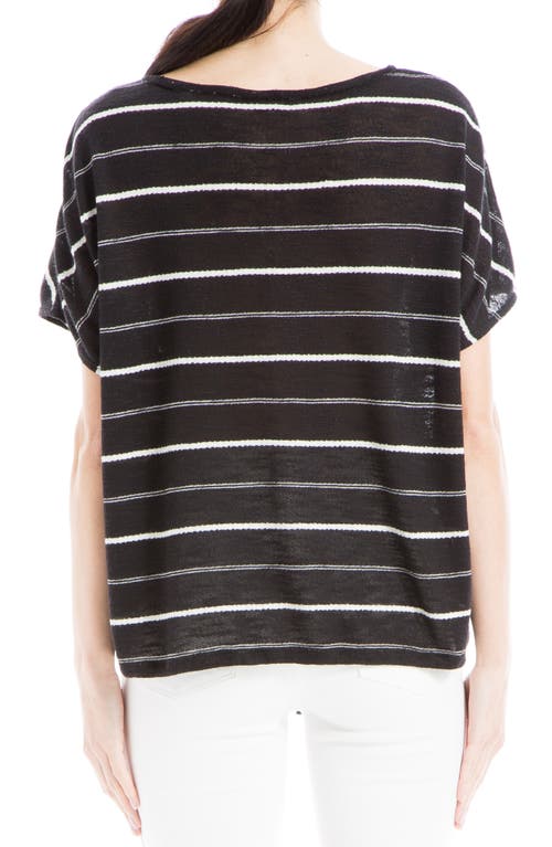 MAX STUDIO MAX STUDIO STRIPE DRAWSTRING T-SHIRT 