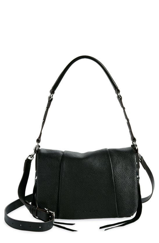 Shop Aimee Kestenberg Corfu Convertible Shoulder Bag In Black With Silver