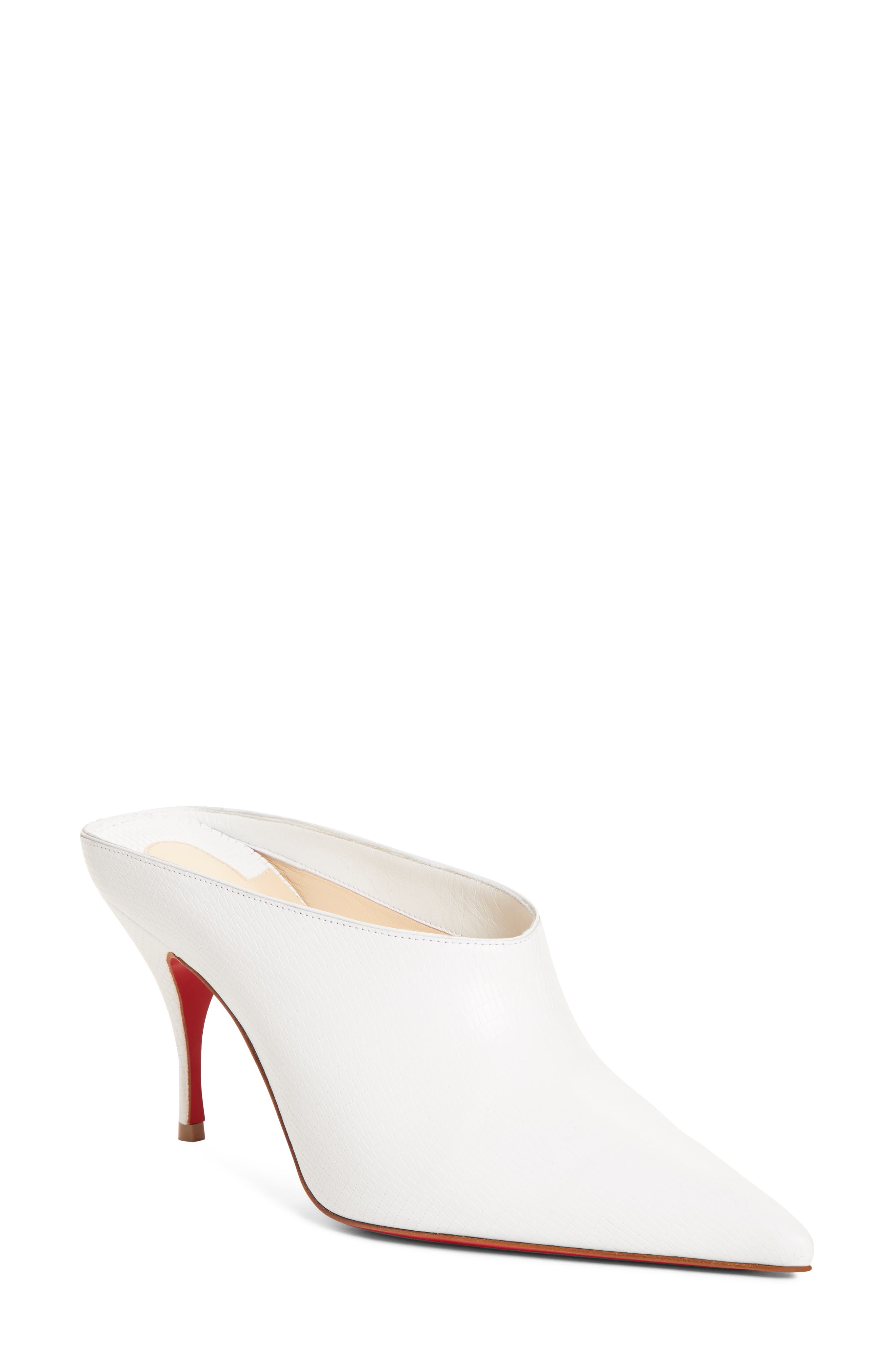 Christian Louboutin Quart Pointy Toe Mule - White