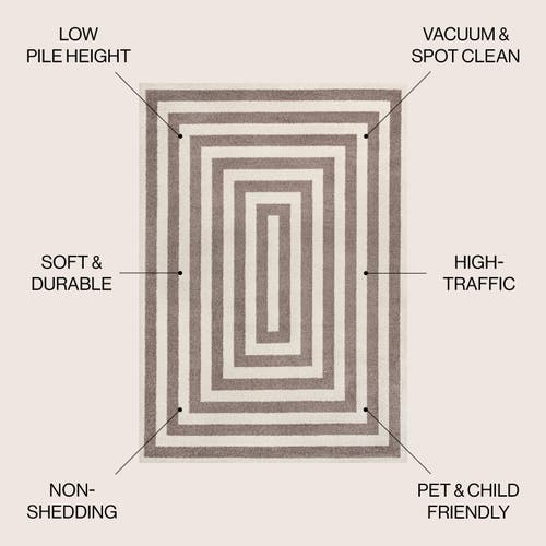 Jonathan Y Bandol Modern Classic Mitre Stripe Area Rug In Brown/ivory