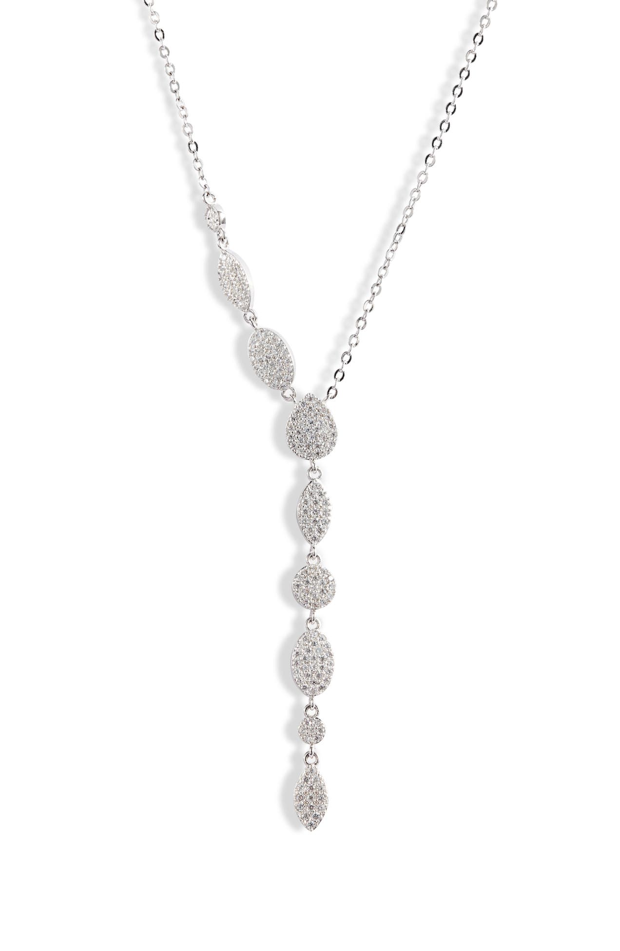 Nordstrom Asymmetrical Pave CZ Drop Necklace Nordstrom Rack