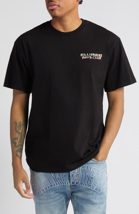 Shop Billionaire Boys Club Body Soul Cotton Graphic T-shirt In Black