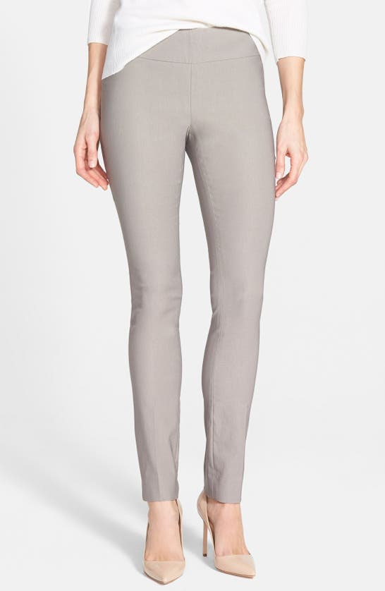 Nic + Zoe Slim Fit Wonderstretch Pants In Mushroom