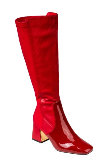 Ninety Union Lexington Knee High Boot In Red