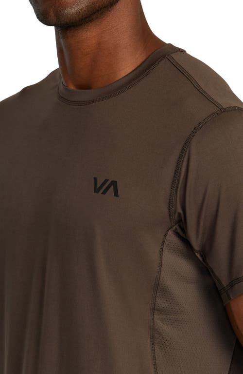 Shop Rvca Sport Vent Logo Graphic T-shirt In Chocolate