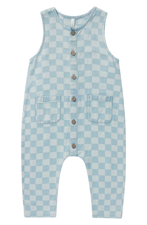 QUINCY MAE Blue Check Jumpsuit Blue-Check at Nordstrom,