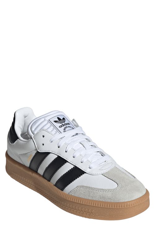 Adidas Originals Samba Lt Leather Low-top Sneakers In White/black/gum