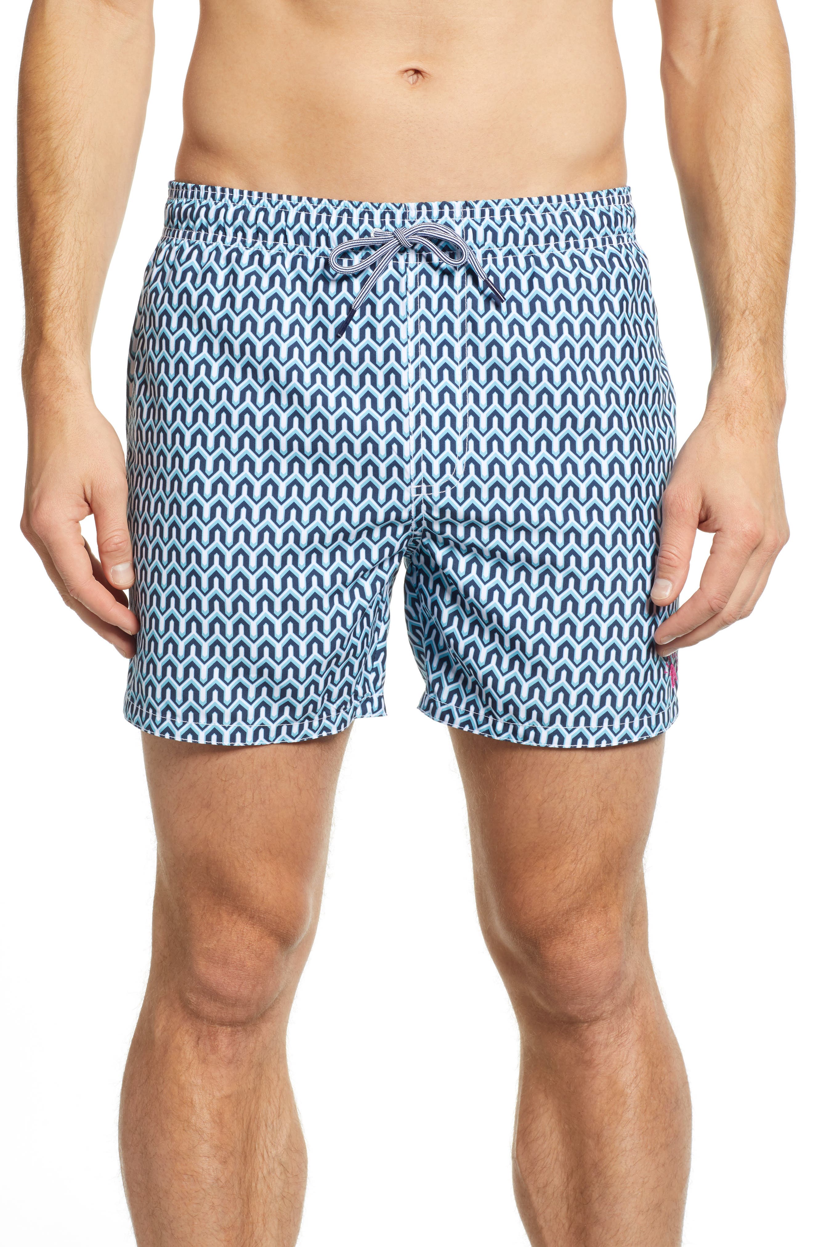 ted baker geo print swim shorts