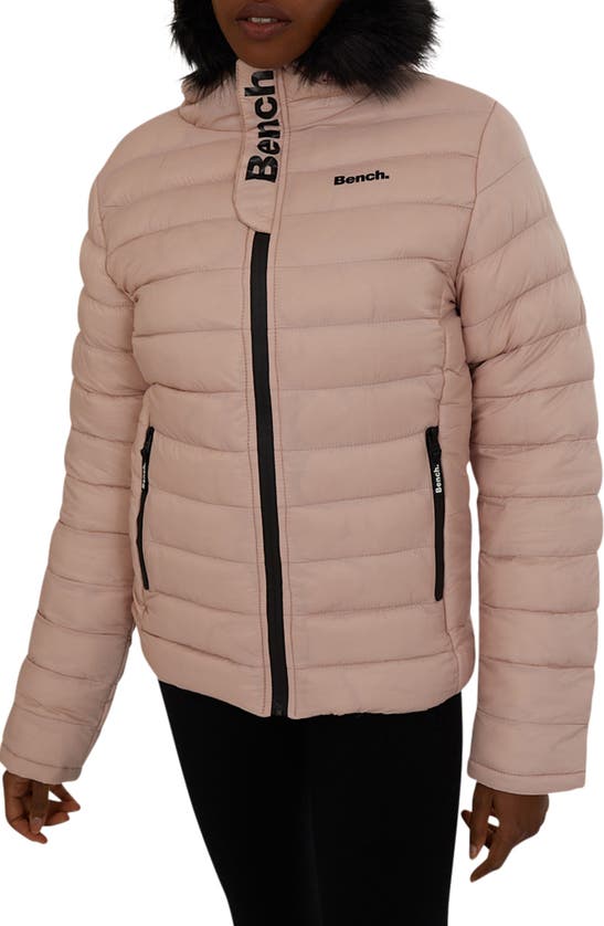 Bench Ludlow Puffer Jacket In Pink