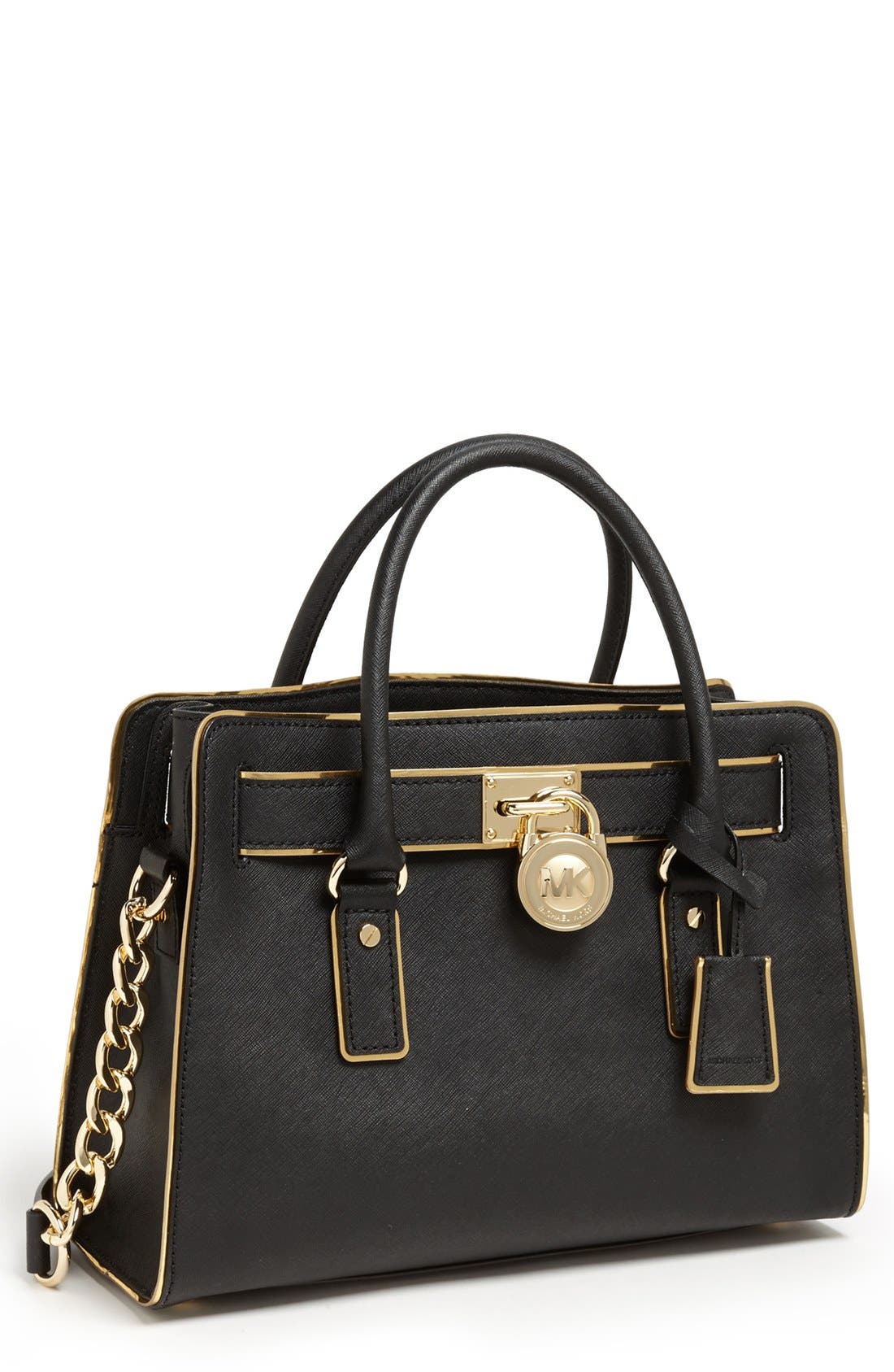 michael kors hamilton ew satchel leather