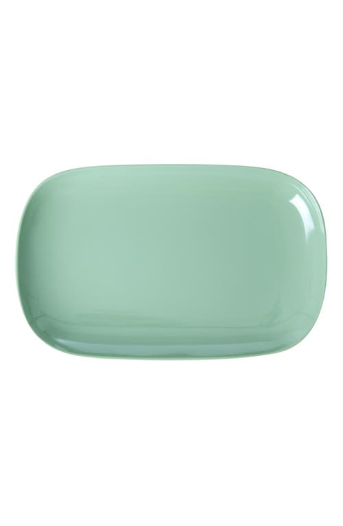 Rice by Rice Set of Four Oblong Melamine Plates in Green at Nordstrom, Size Medium