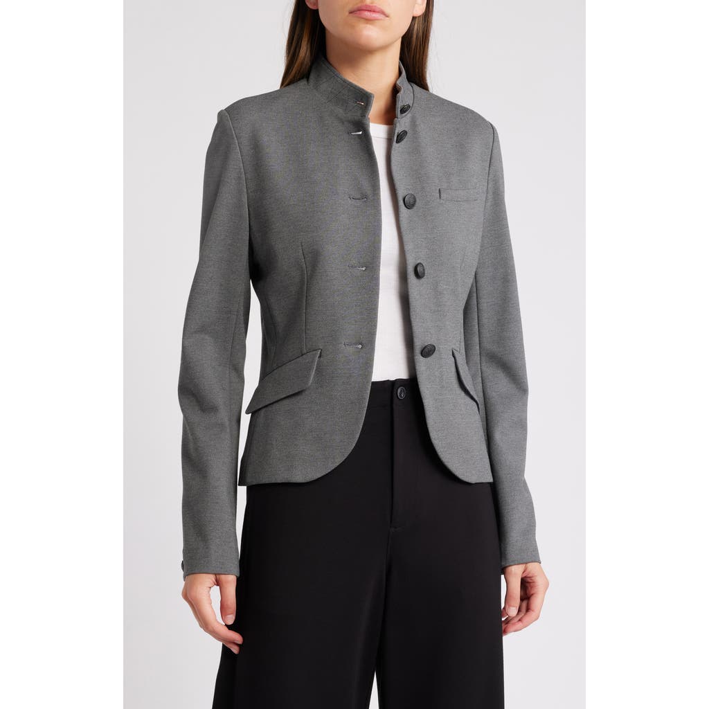 Rag & Bone Slade Cropped Ponte Blazer In Charcoal