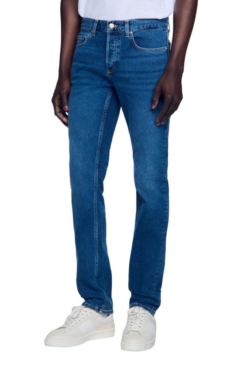 Shop Sandro Waterless Slim-fit Jeans In Blue Vintage - Denim