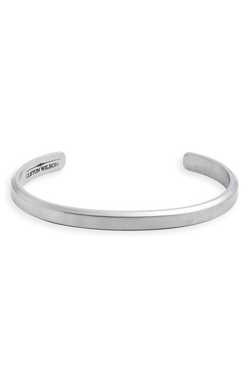 Stainless Steel Stacking Bangle in Silver