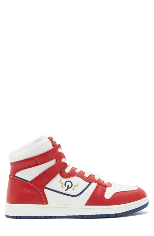 Official Program Court High Top Sneaker In Burgundy/white/dark Blue