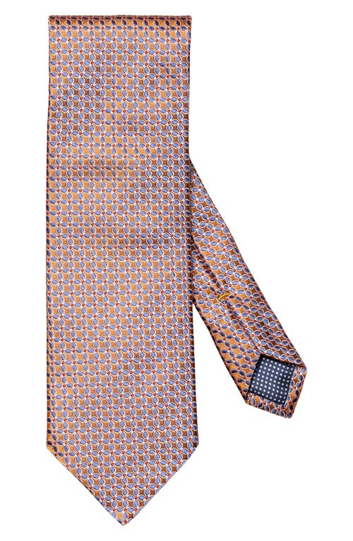 Eton Floral Silk Tie in Medium Orange