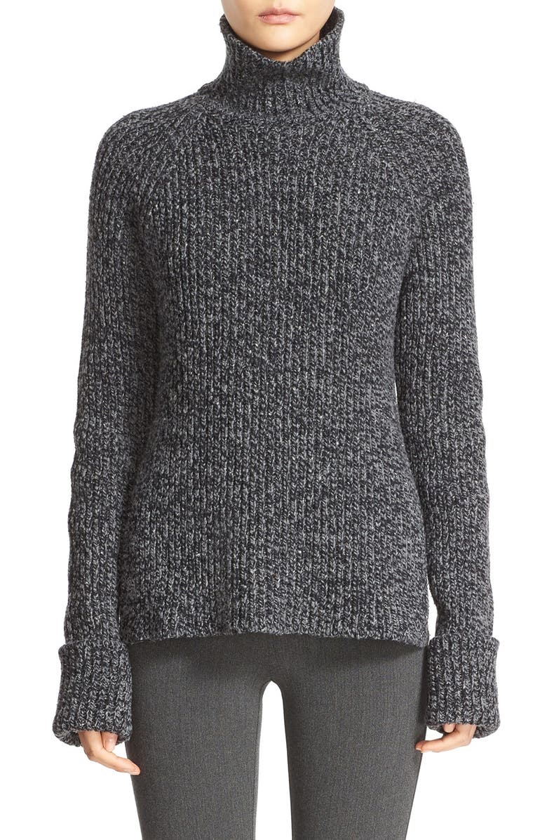 JOSEPH Wool Blend Mélange Knit High Neck Sweater | Nordstrom