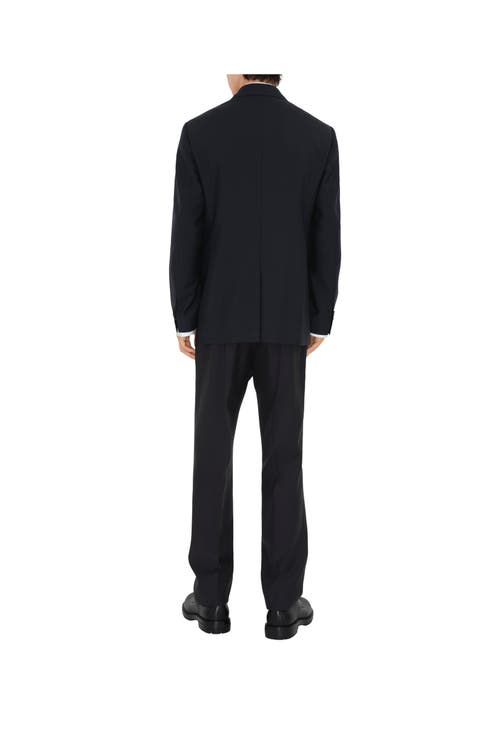 Burberry Tailored Jacket Crafted With Dark Navy Wool Twill In Navy