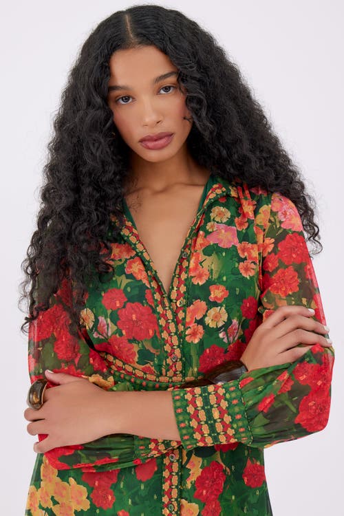 Raishma Olive Dress In Multi