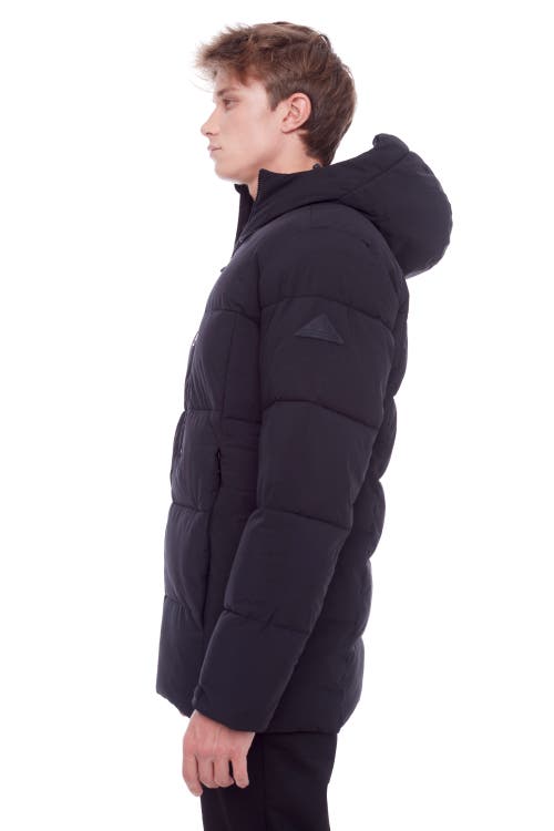 Alpine North Banff Men's Vegan Down (recycled) Mid-weight Quilted Puffer Jacket In Black